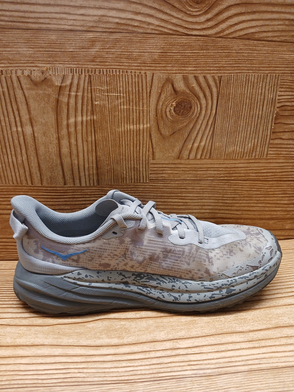 Hoka One One Men's Gray/Blue Athletic Unisex Running Sneakers